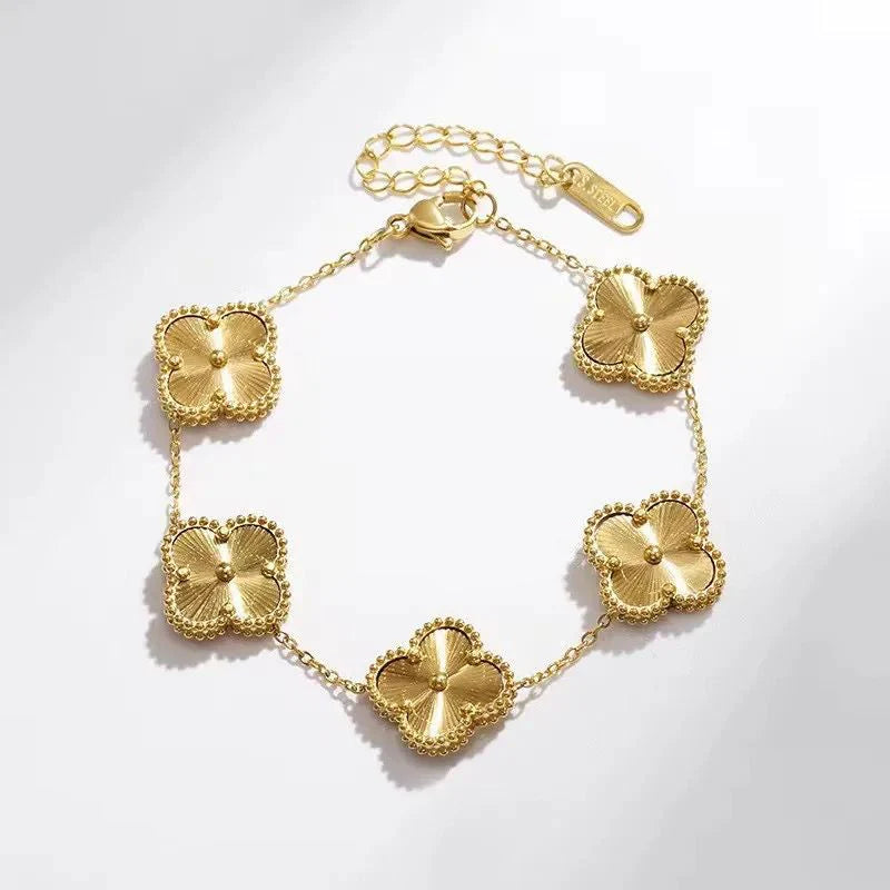 Salty Golden Luck Leaflet Bracelet
