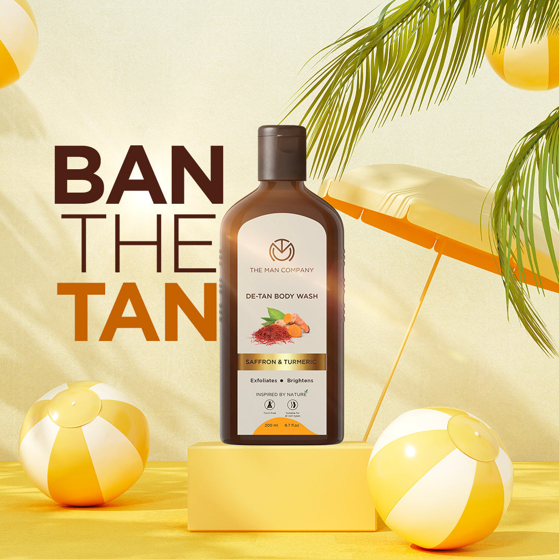 The Man Company De-Tan Saffron & Turmeric Body Wash - 200ml