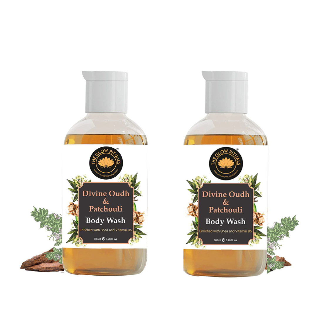 The glow rituals Divine Oudh Shower Gel - 300ml (Pack Of 2)