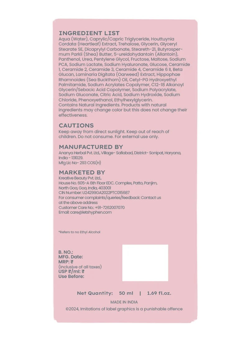 Hyphen Ceramide Rich Pillow Face Cream - 50ml