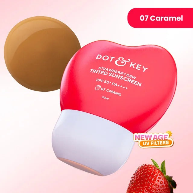 Dot & Key Strawberry Dew Tinted Sunscreen, In-Vivo Tested SPF 50+ PA++++