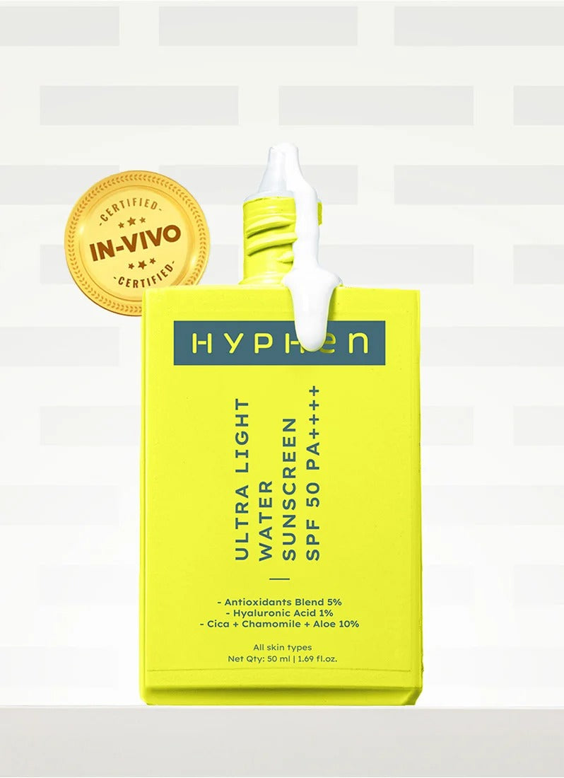 Hyphen Ultra Light Water Sunscreen Spf 50 Pa ++++
