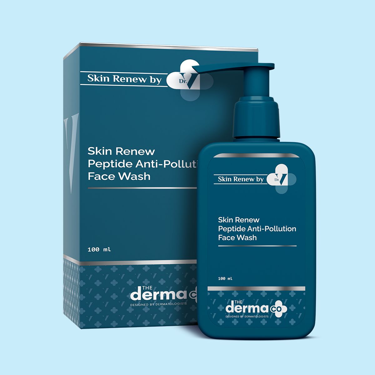 Derma Co X Dr V Skin Renew Peptide Anti-Pollution Face Wash with Peptides & Niacinamide - 100ml