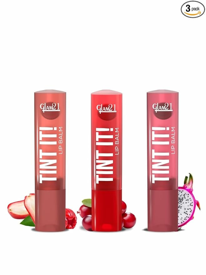 Glam21 Tint It! Lip Balm - Rose Apple, Cranberry, Dragon Fruit