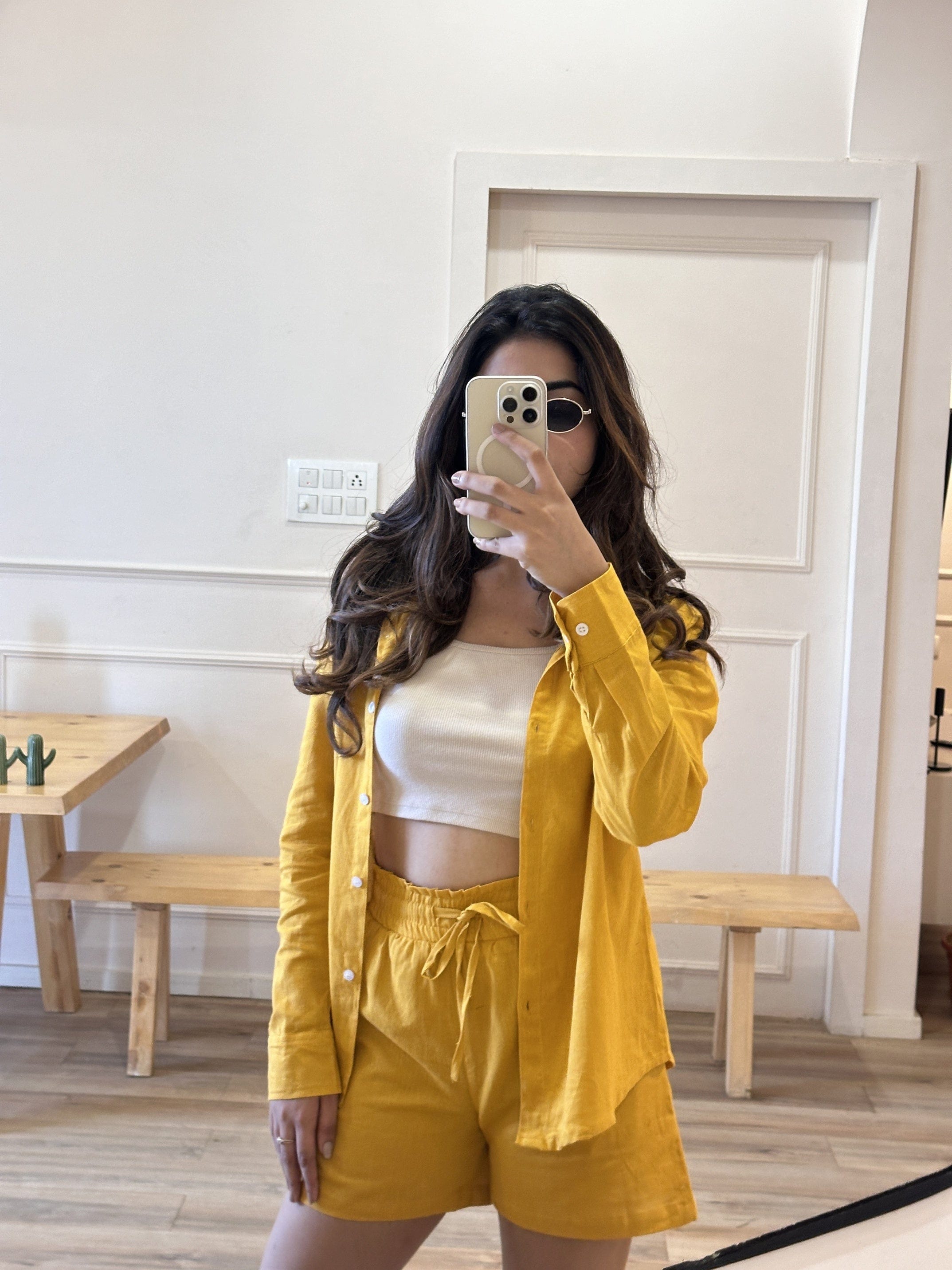 Sugnaa Oversized Cotton Shirt & Shorts