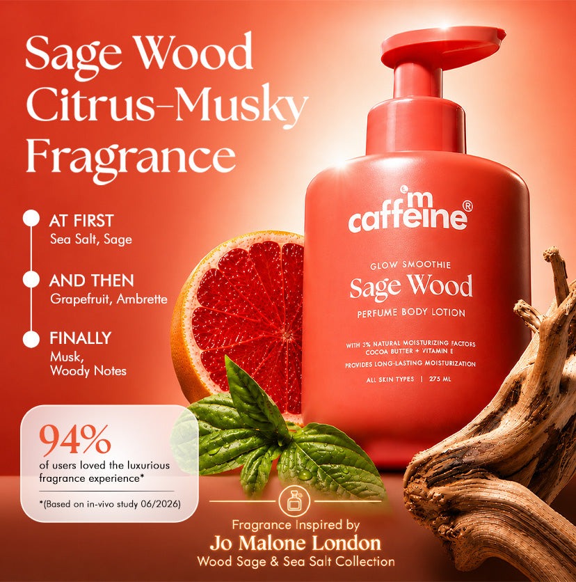 mCaffeine Sage Wood Serum Perfume Body Lotion - 275ml
