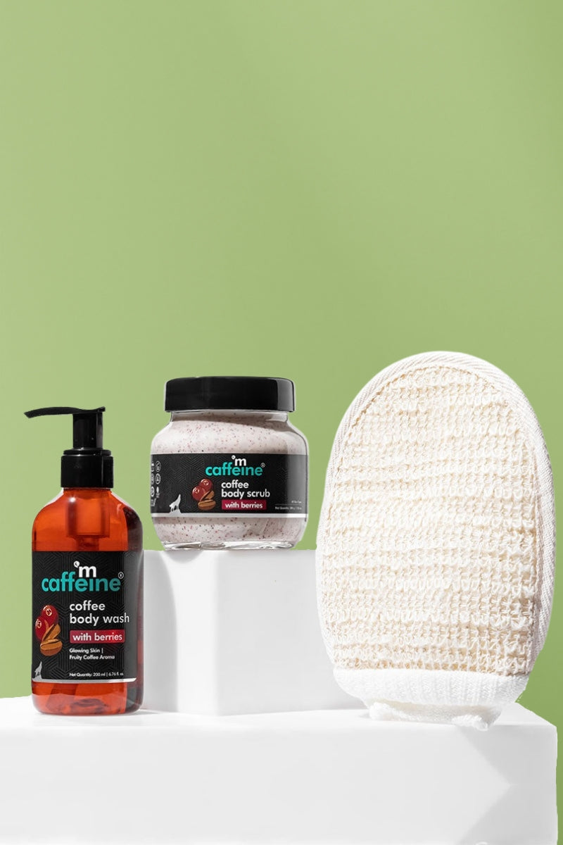 mCaffeine Body Exfoliation Routine with Berries