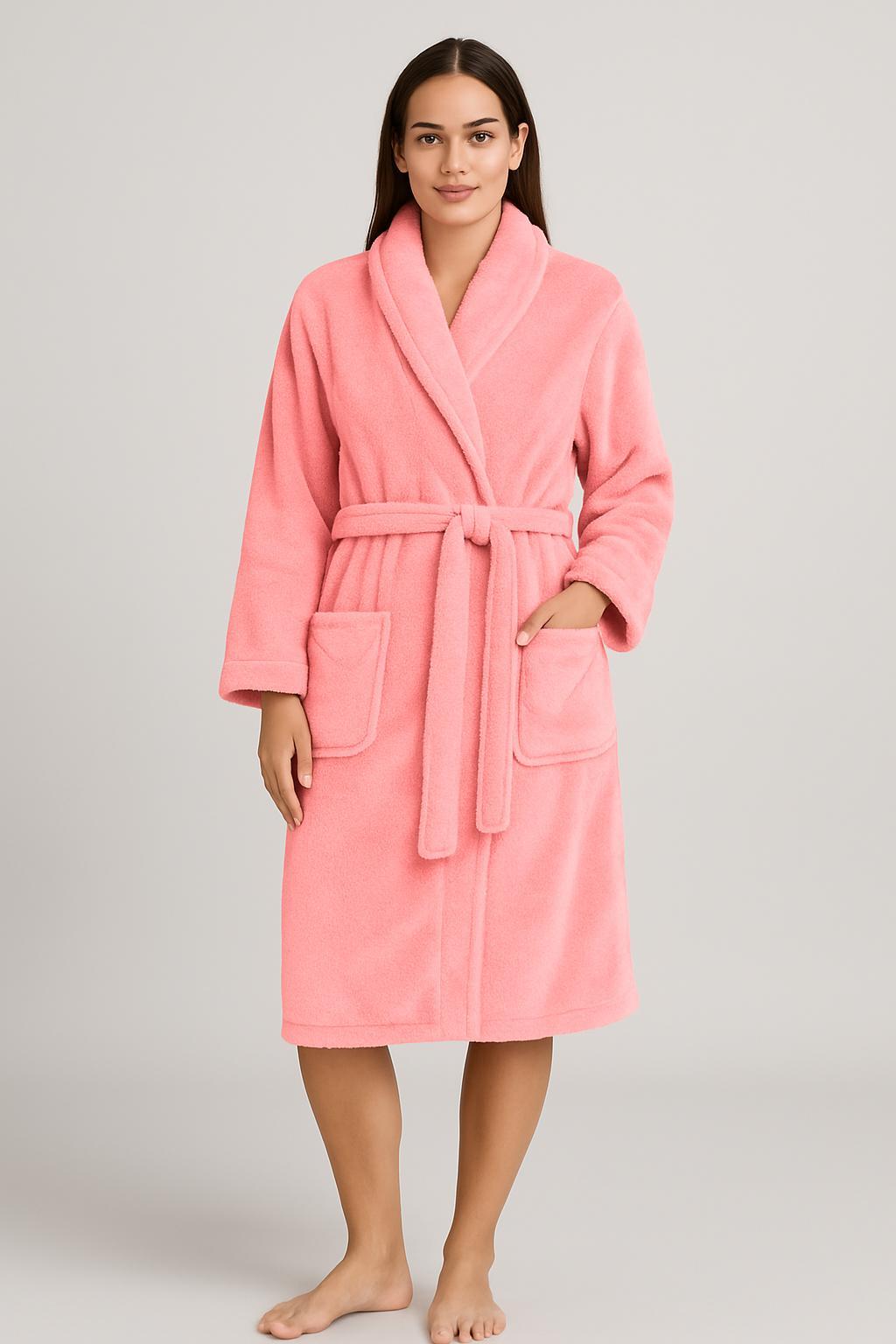 Personal Touch Feel Me Microfiber Bath Robes - Bubble Gum