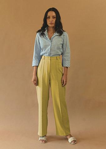 Studio OJS Lemon Yellow Parallel Trousers