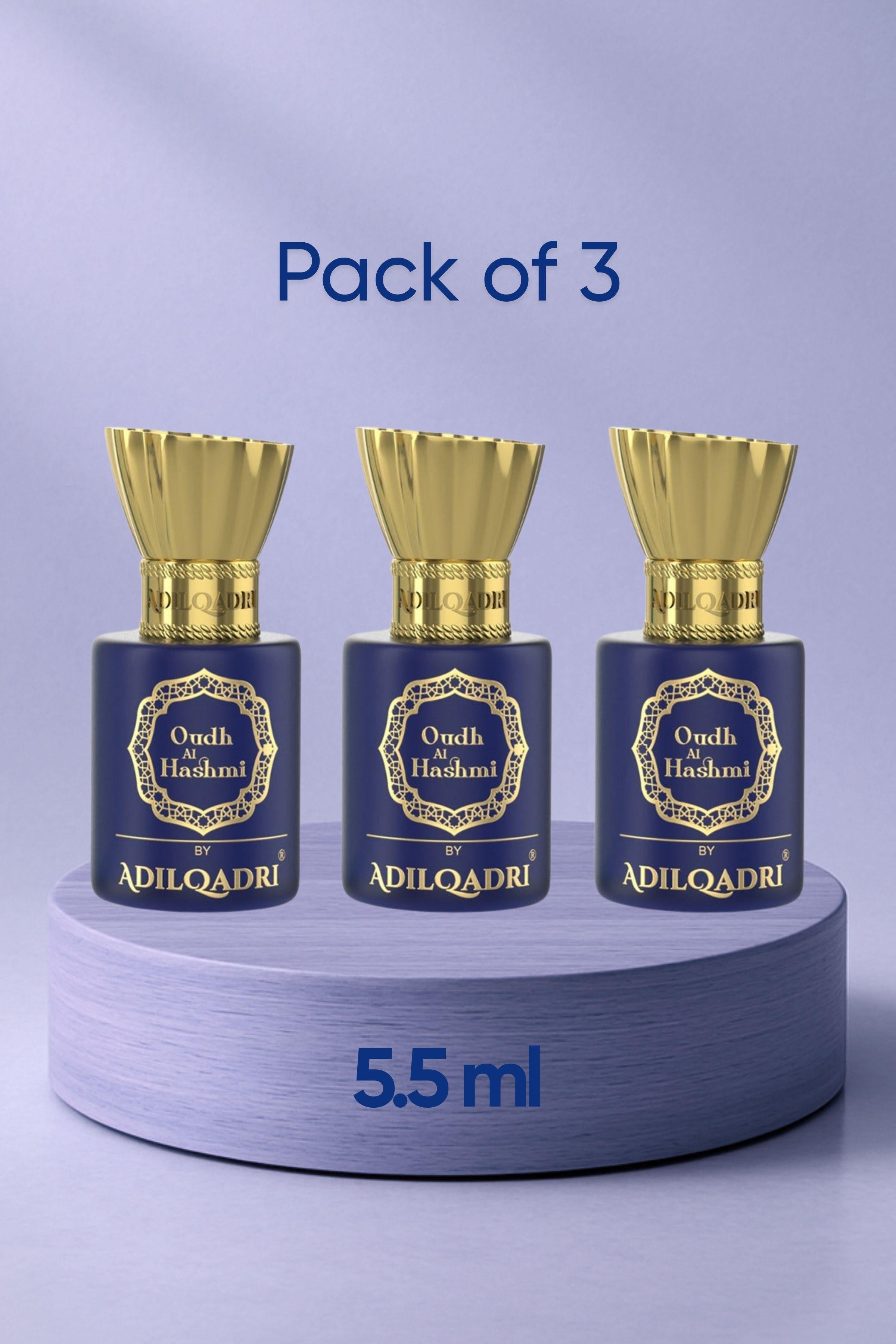AdilQadri Oudh Al Hashmi Luxury Attar Perfume - Pack of 3 (5.5ml)