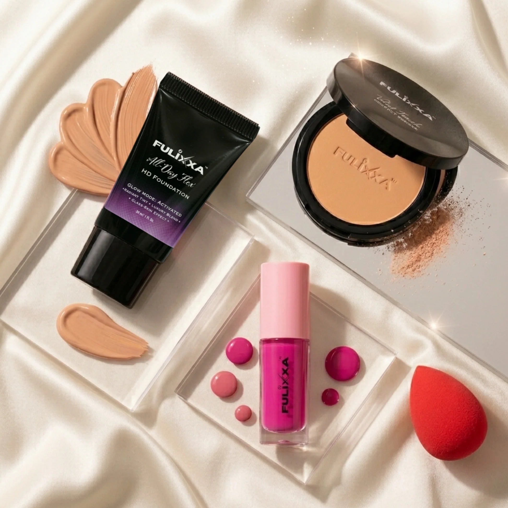 Fulixxa Dark- Complete Daily Wear Makeup Combo Set for Women | Pack of 4