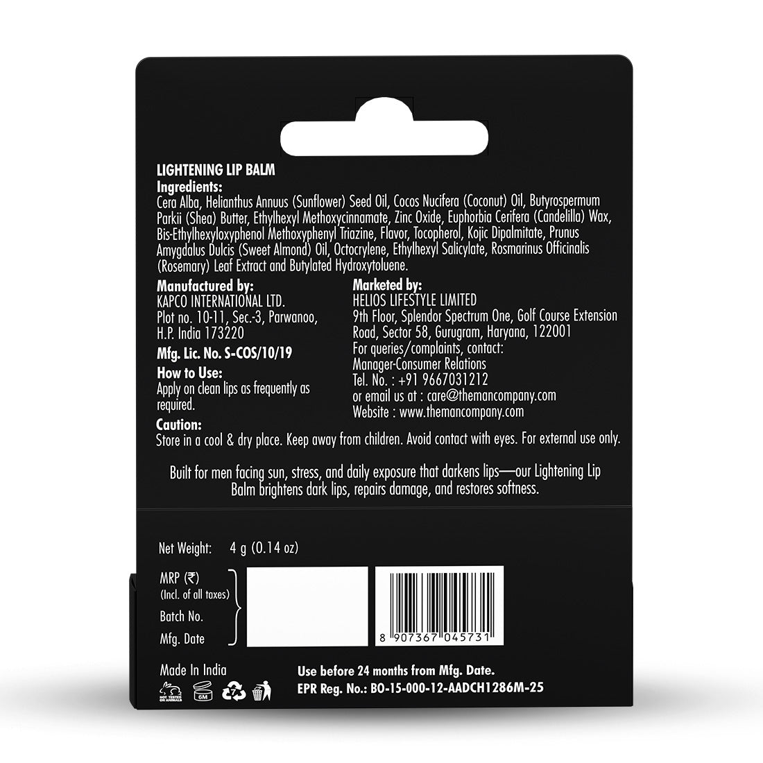 The Man Company Lightening Lip Balm for Men