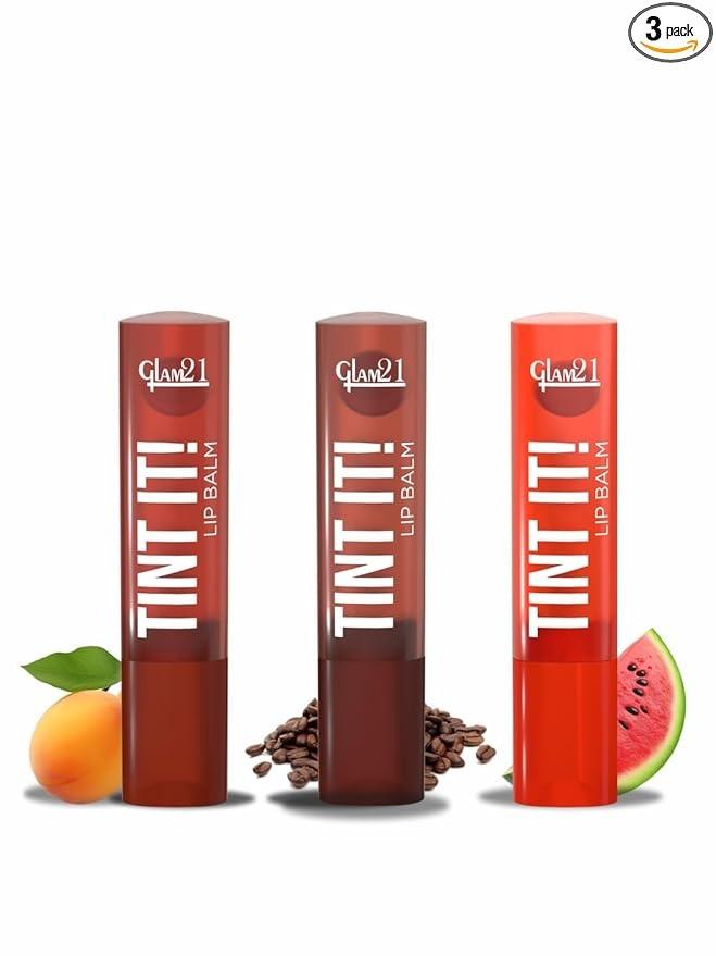 Glam21 Tint It! Lip Balm Combo (Apricot, Coffee Beans & Watermelon)