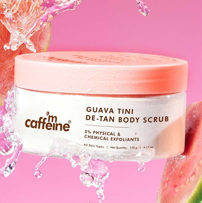 mCaffeine De-Tan Body Wash + Perfume Body Lotion + De-Tan Body Scrub (combo)