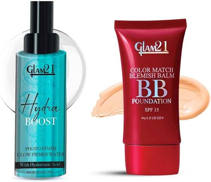 Glam21 Hydra Boost Primer Water + BB Foundation (Medium Beige)