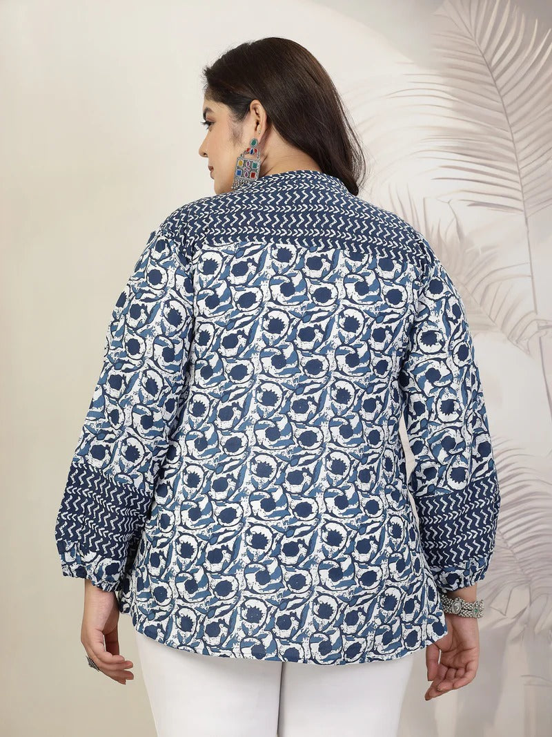 Stylum Plus Size Women Floral Printed Cotton Top