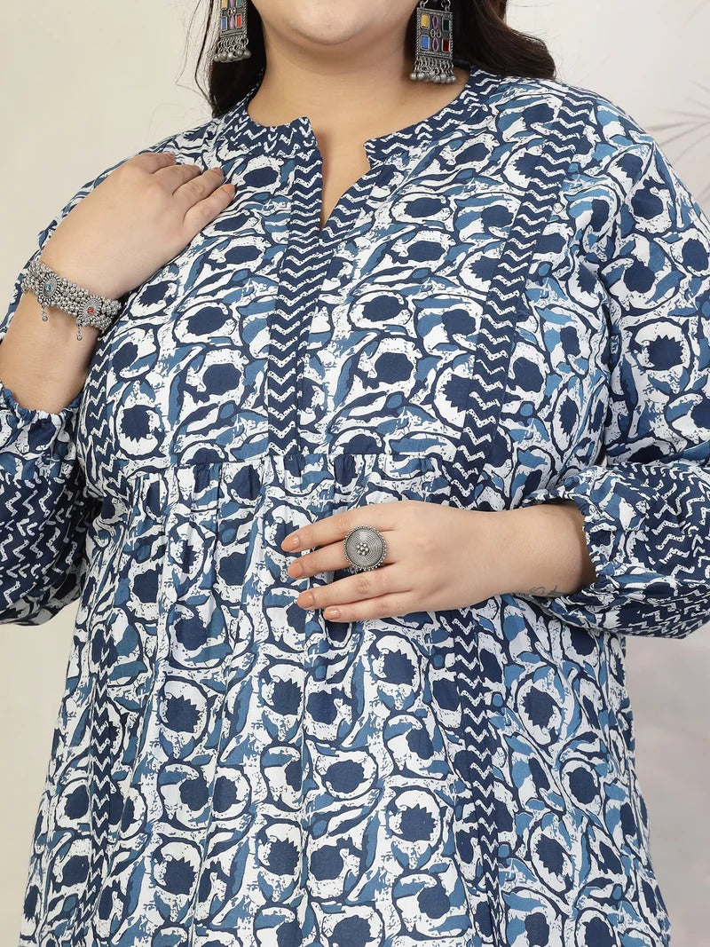 Stylum Plus Size Women Floral Printed Cotton Top