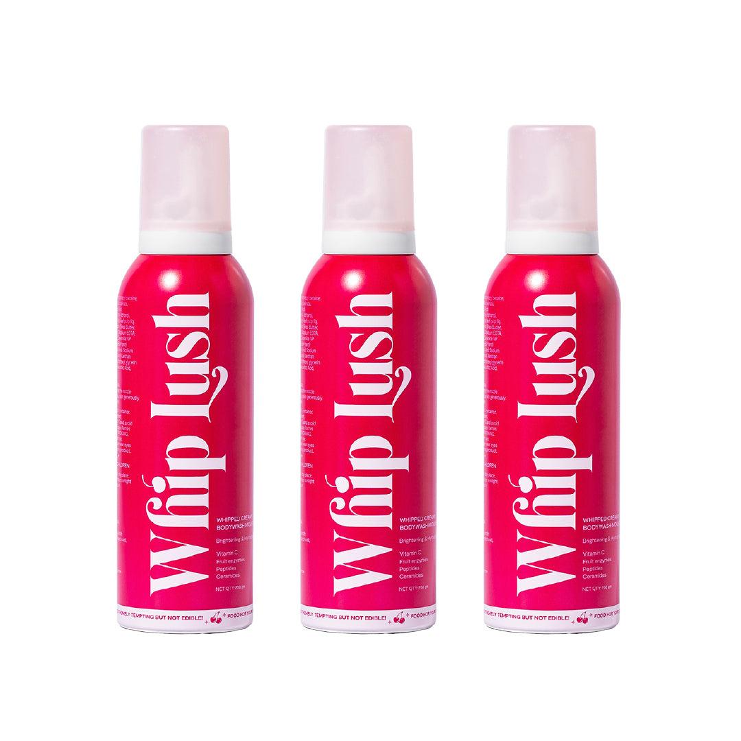 Gush Beauty Whip Lush Body Wash Mousse & Shaving Foam - Pack of 3