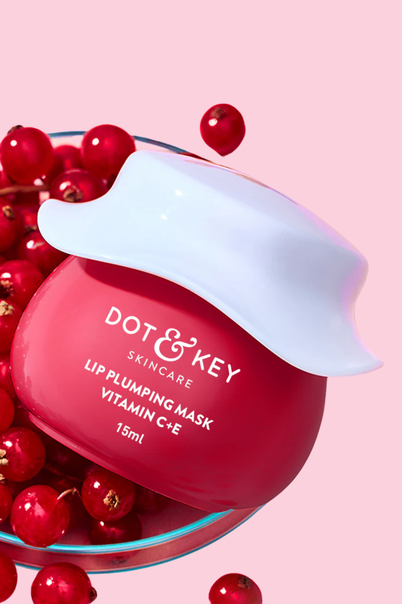 Dot & Key Lip Plumping Mask with Vitamin C + E-Turmeric Oil & Lingonberry
