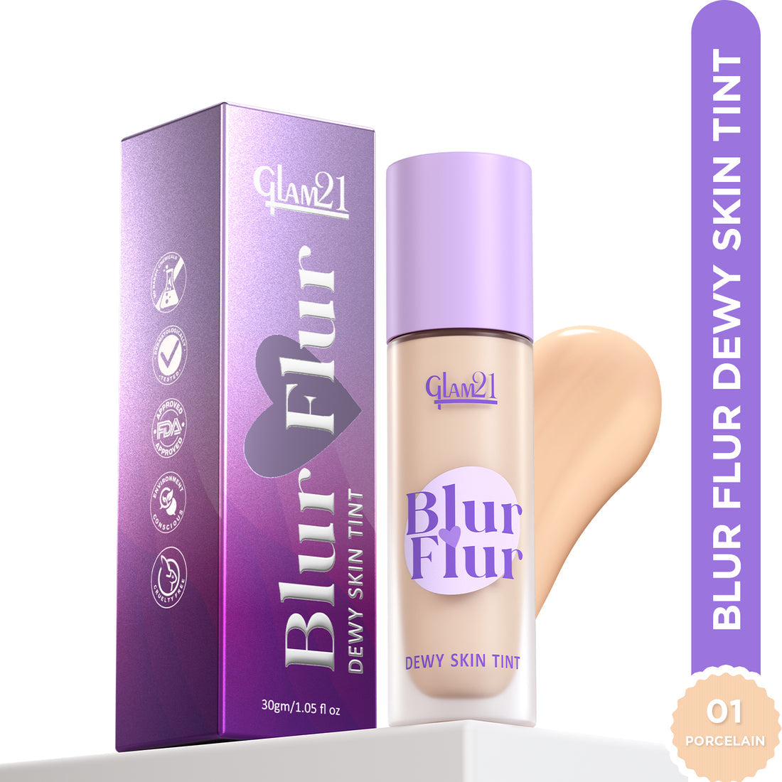 Glam21 Blur Flur Dewy Skin Tint - Porcelain