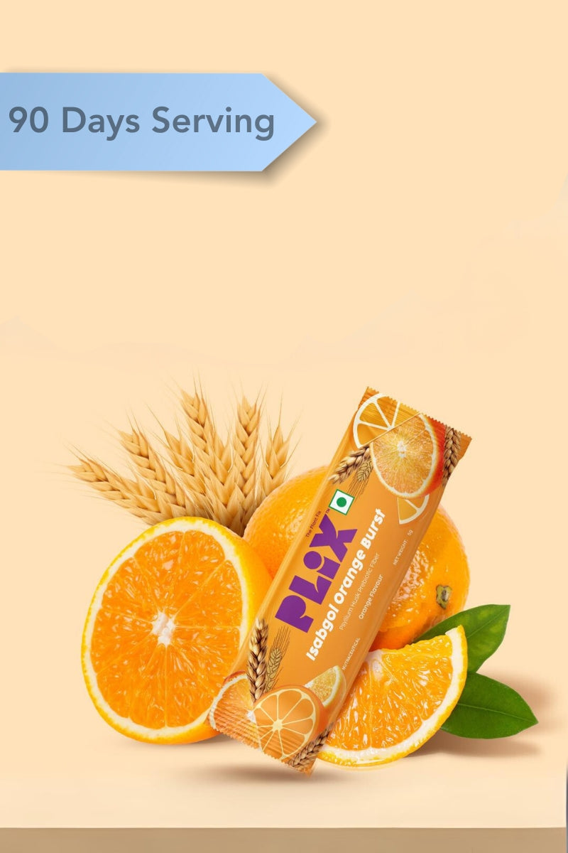 Plix Isabgol Orange Burst (90 Days Serving)