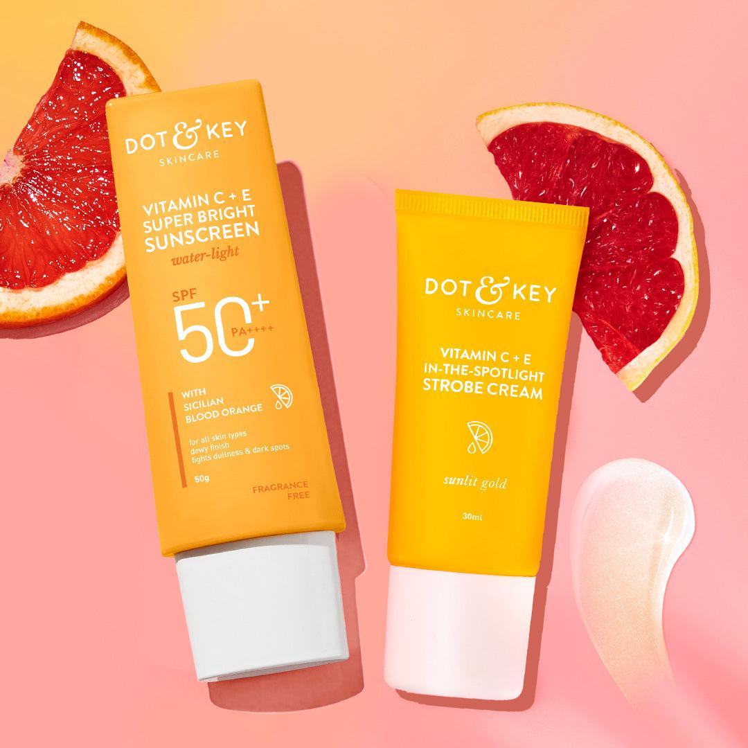 Dot & Key Vitamin C Strobe Cream + Vitamin C Sunscreen