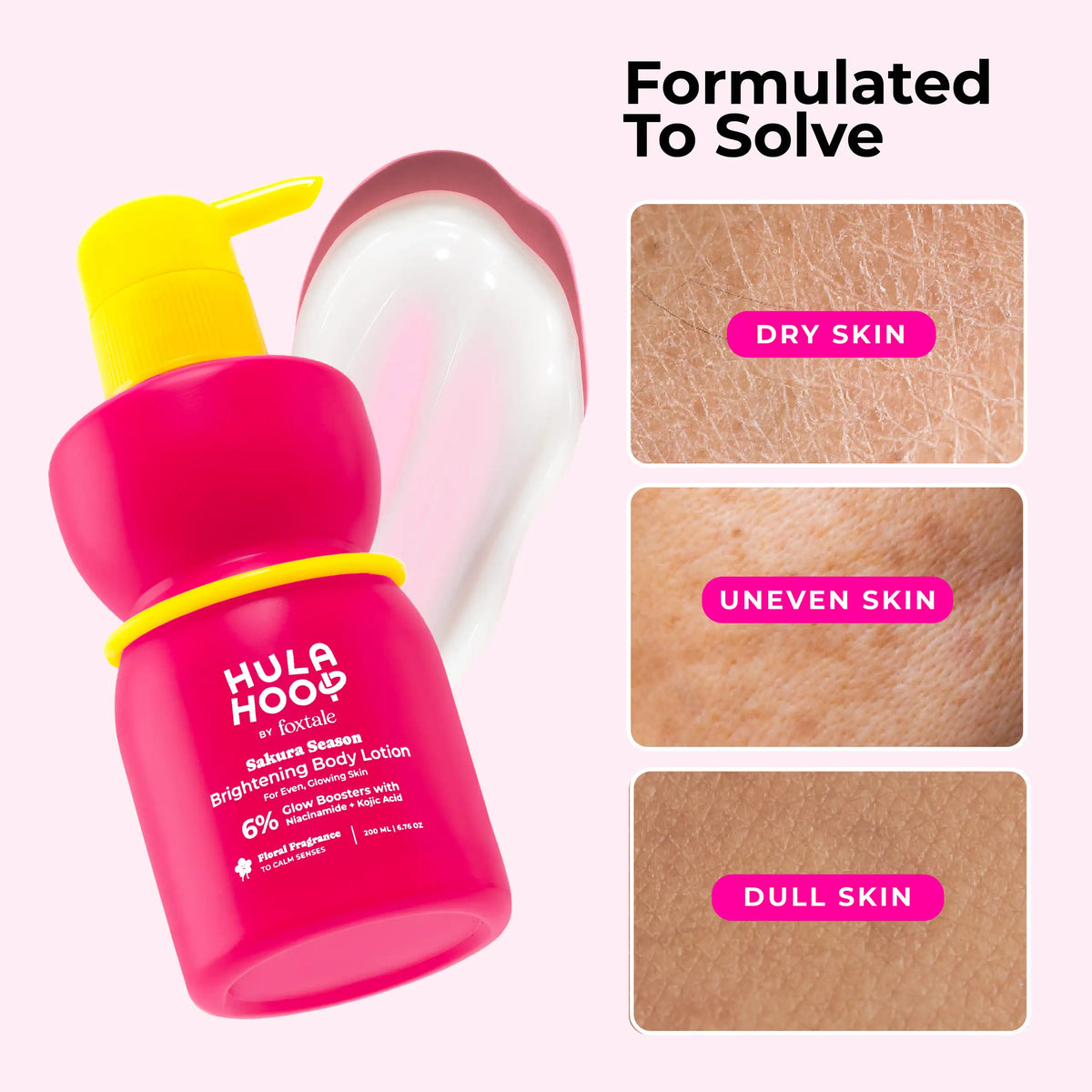Foxtale Hula Hoop Brightening Body Lotion with Niacinamide & Kojic