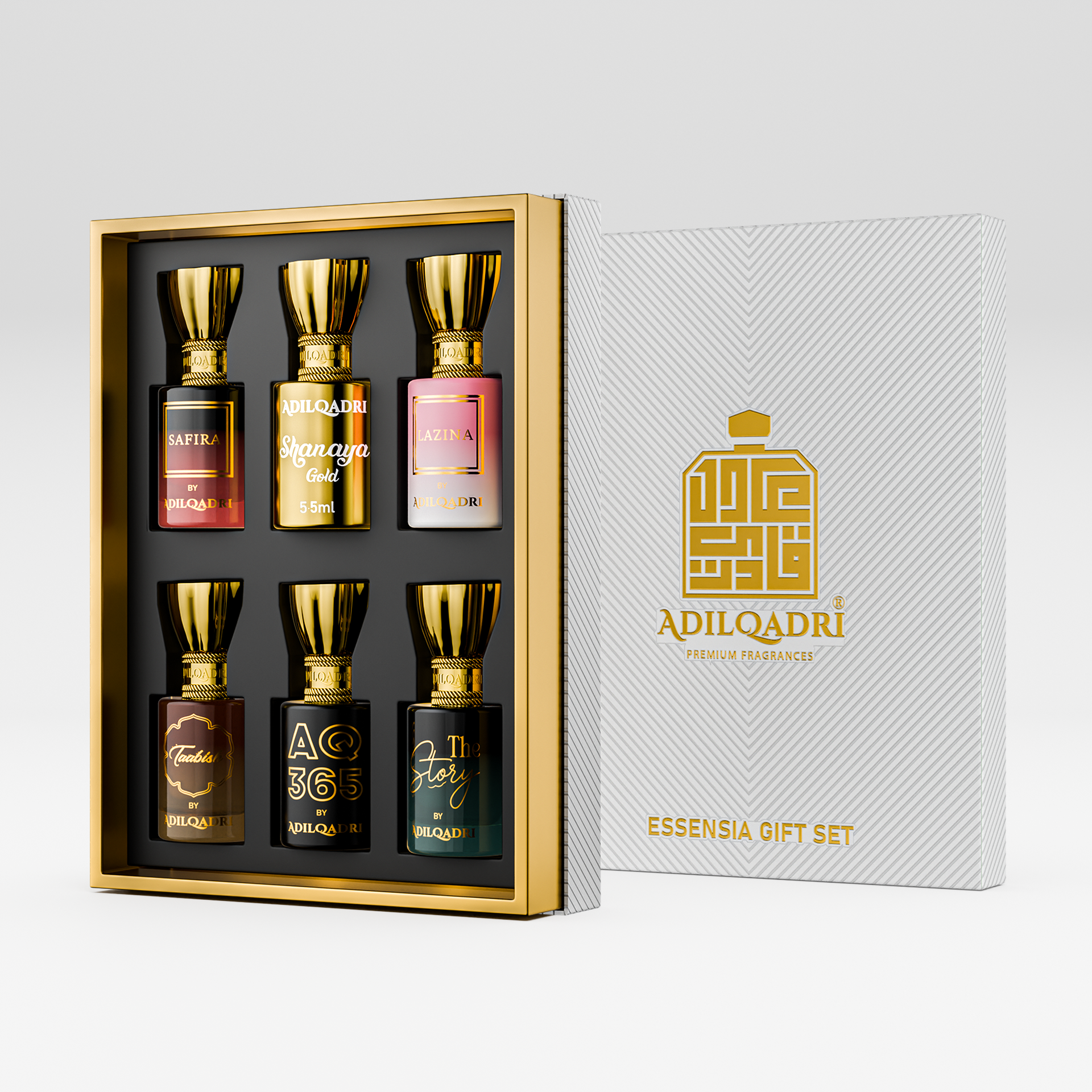 AdilQadri Essensia Luxury Attar Perfume Gift Set (6 x 5.5Ml)