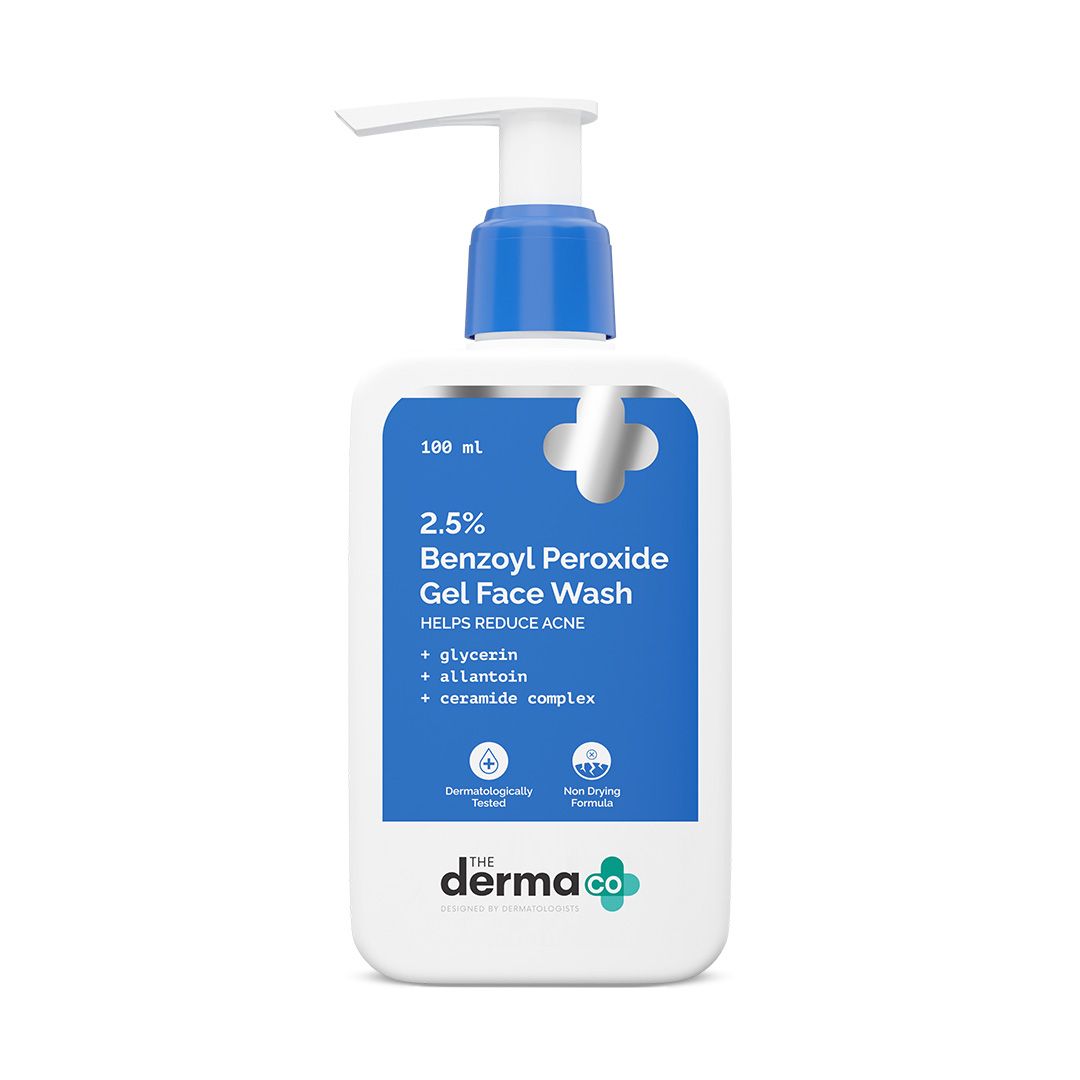 Derma Co 2.5% Benzoyl Peroxide Gel Face Wash with Glycerin & Allantoin