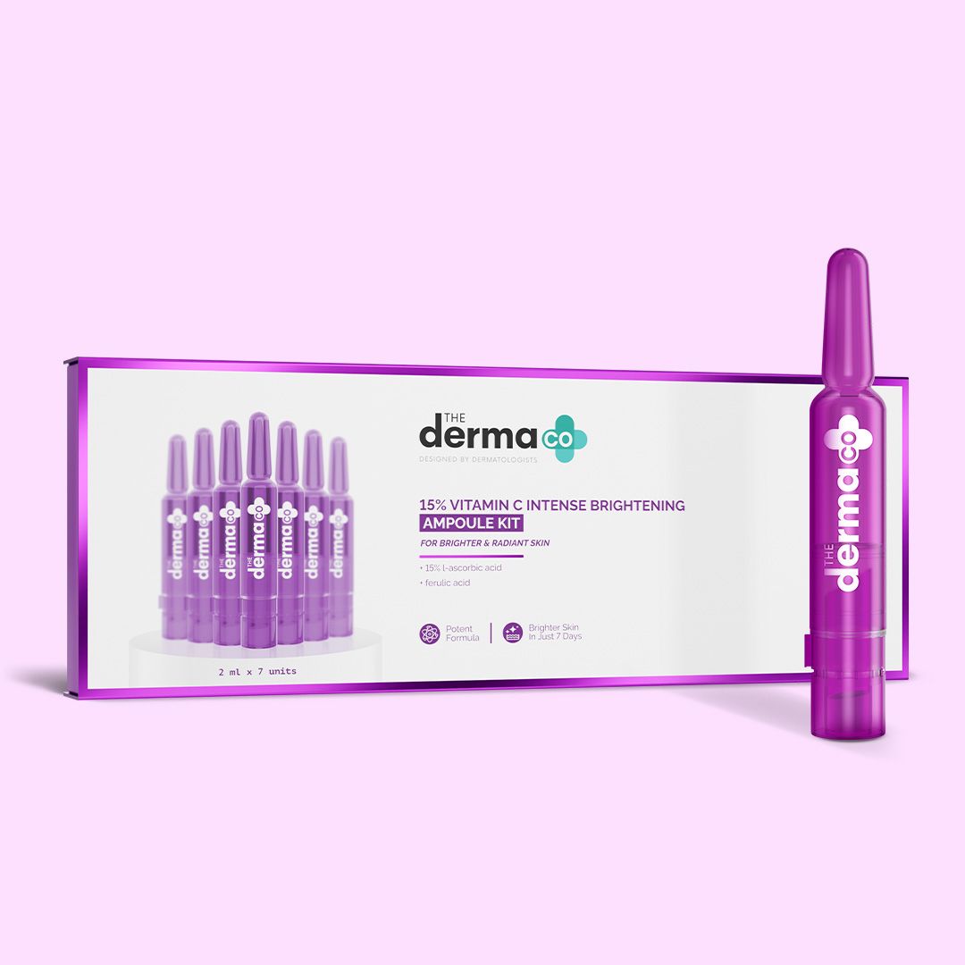 Derma Co 15% Vitamin C Intense Brightening Ampoule Kit - 14ml