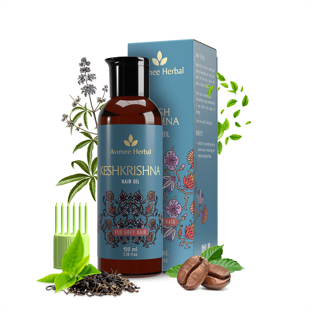 Avimee Herbal Keshkrishna Grey Hair Oil - 100ml