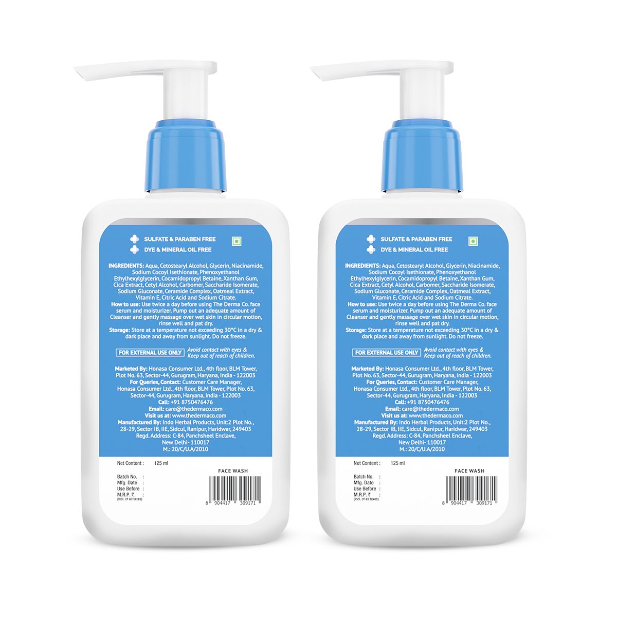Derma Co 2% Niacinamide Gentle Skin Cleanser for Sensitive, Dry & Normal Skin - 100ml