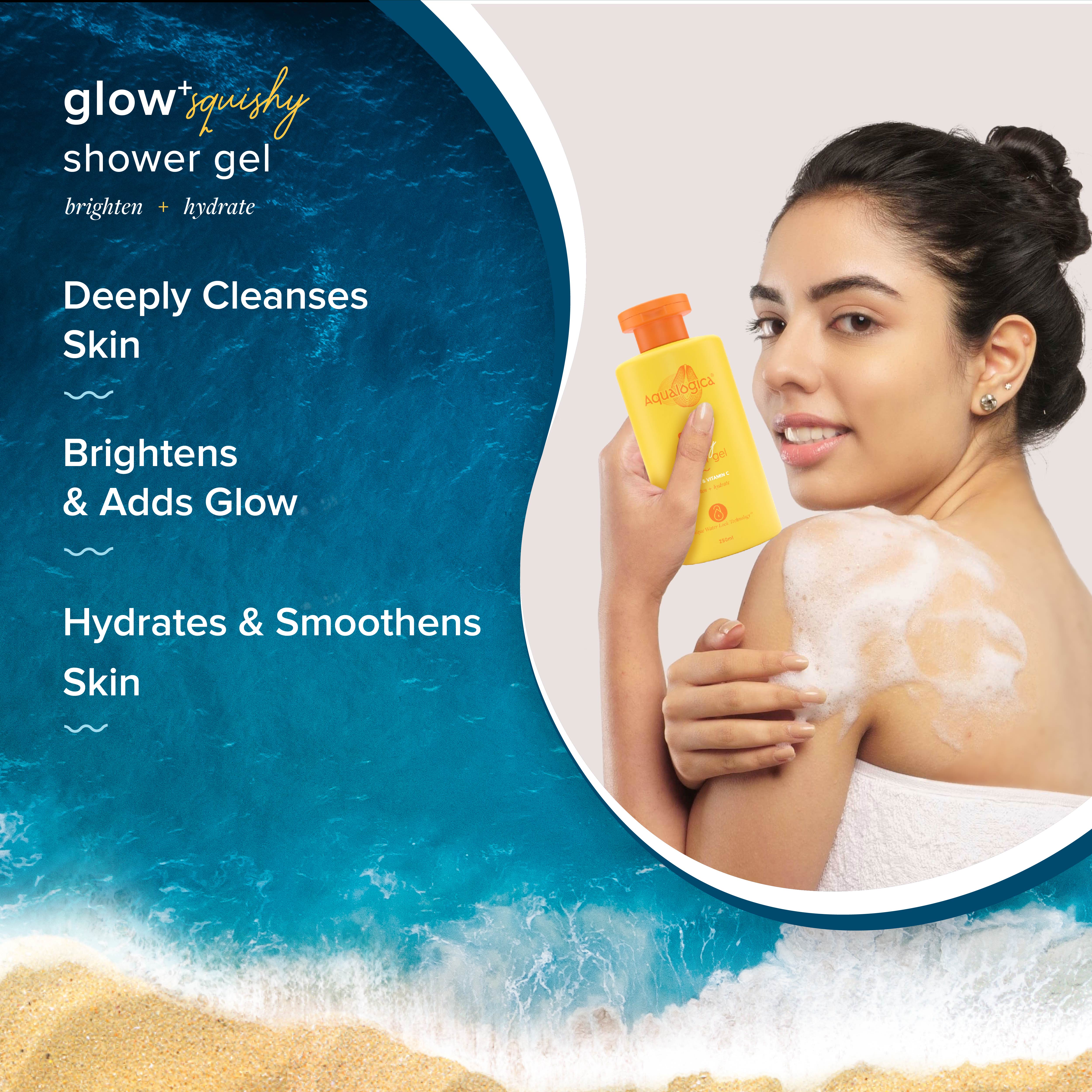 Aqualogica Glow+ Squishy Shower Gel - 250ml