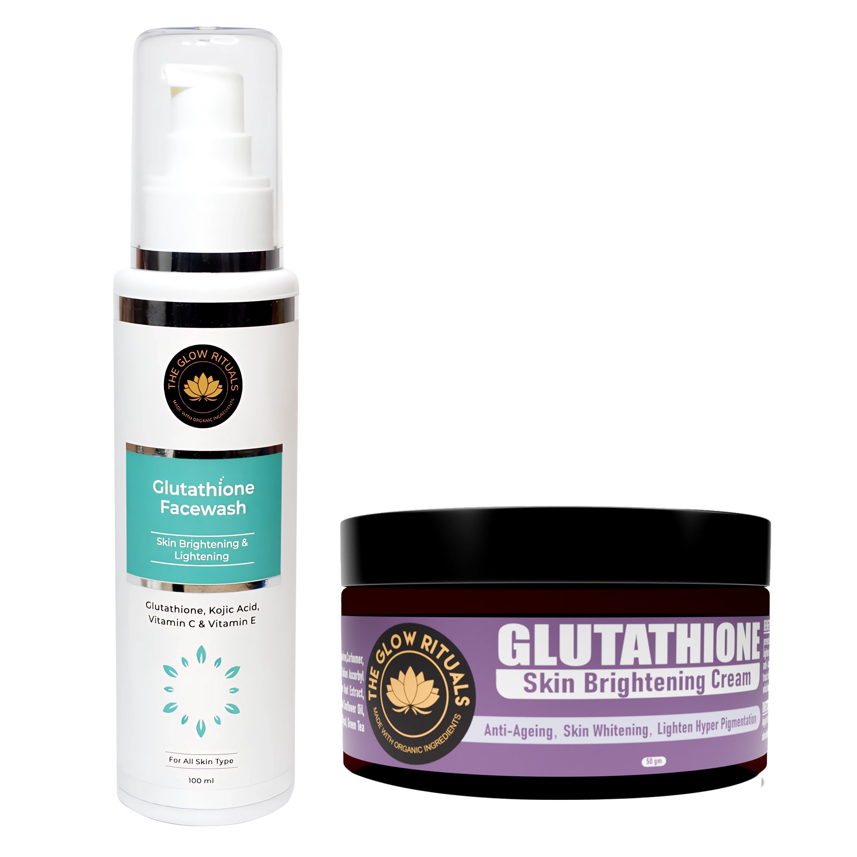 The glow rituals Glutathione Facewash & Glutathione Cream Combo