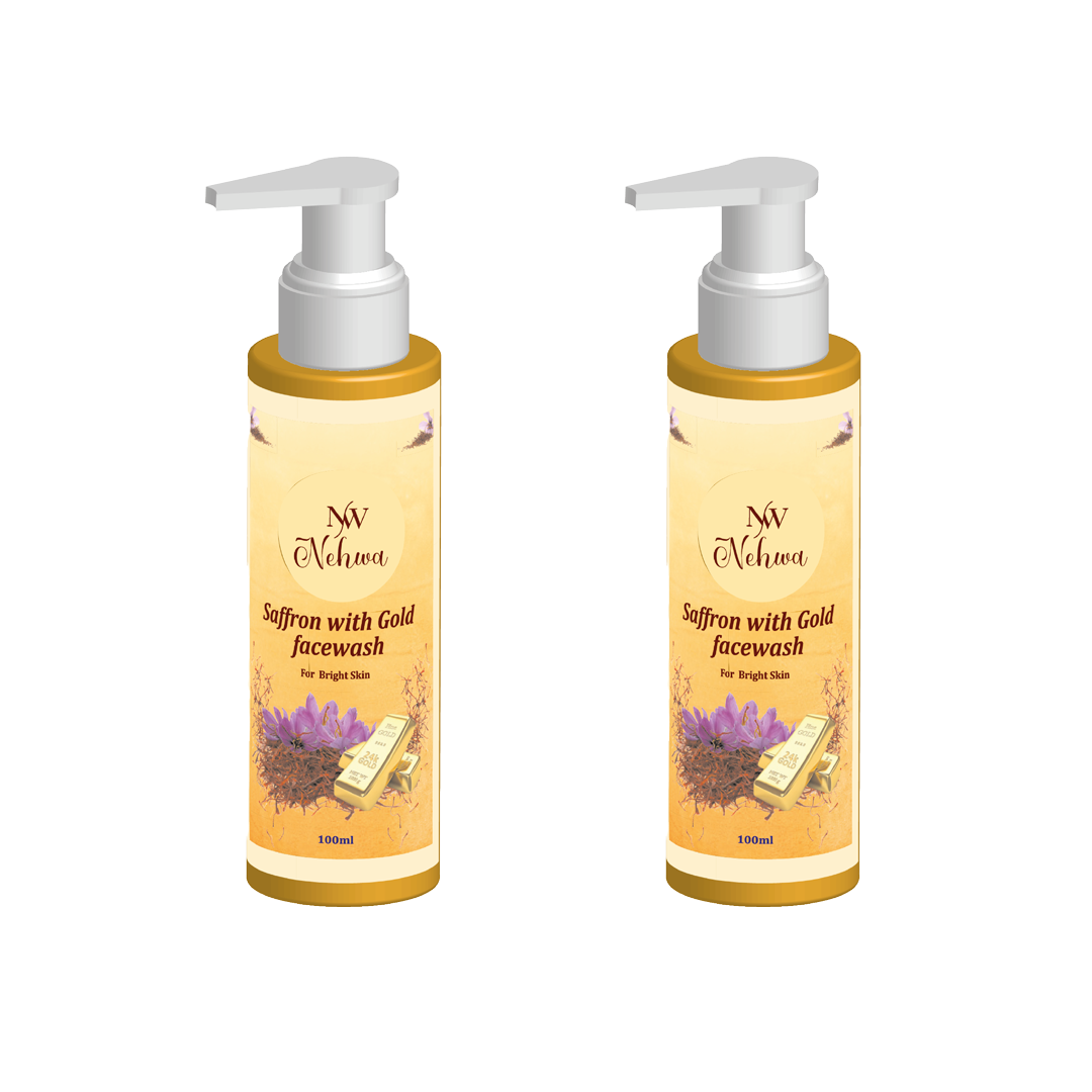The Glow Rituals Saffron & Gold Facewash - 100ml (Pack Of 2)