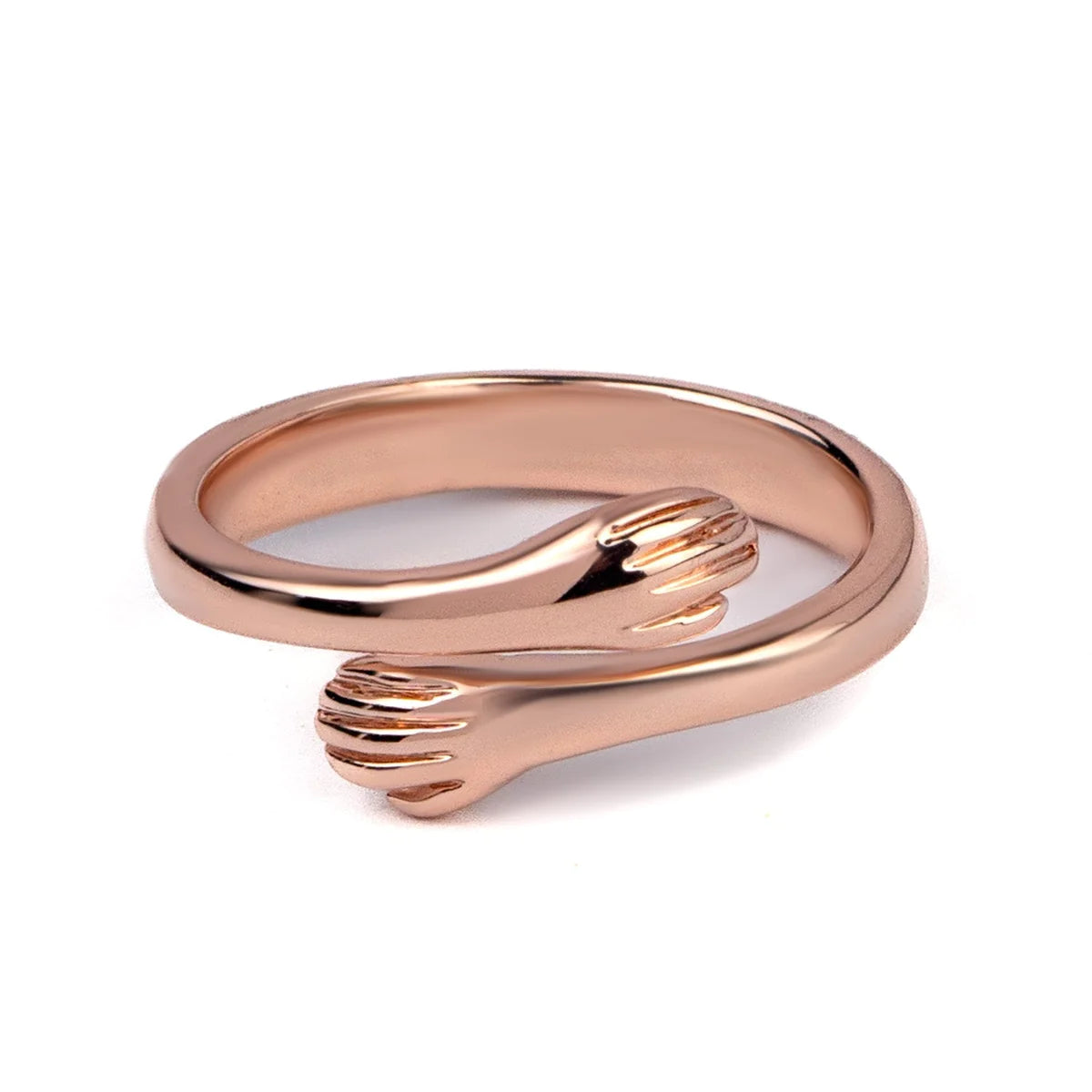 Salty Rose Gold Hug Promise Ring - Adjustable - Anti Tarnish