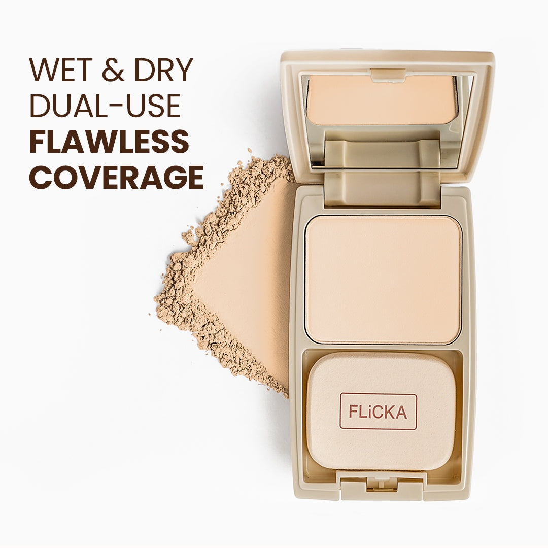Flicka Cosmetics 01Ivory - Dap & Dance - Pressed Powder