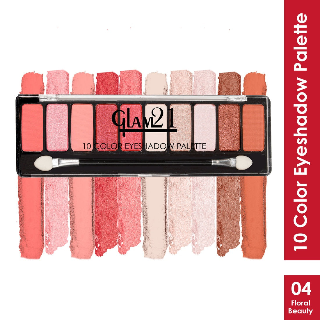 Glam21 10 Color Eyeshadow Palette - Floral beauty
