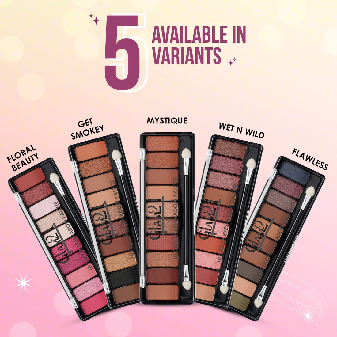 Glam21 10 Color Eyeshadow Palette - Floral beauty
