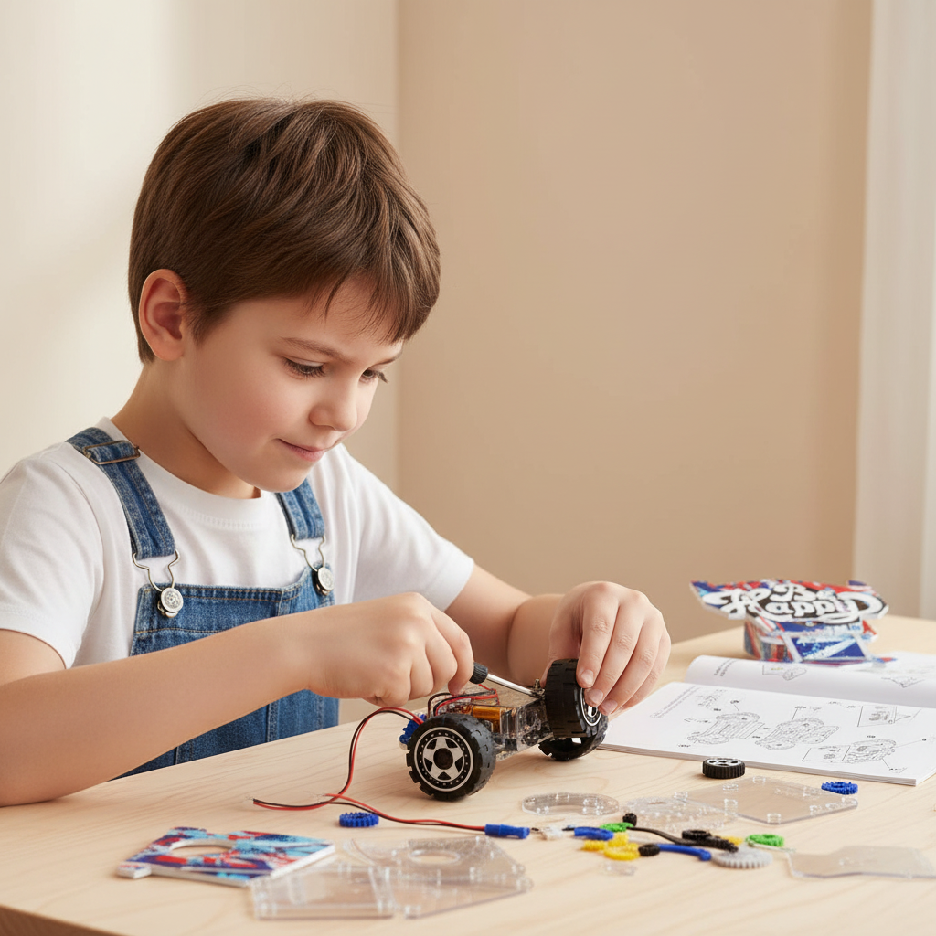 Dimorra STEM DIY 4WD Off-Road Car Toy for Kids