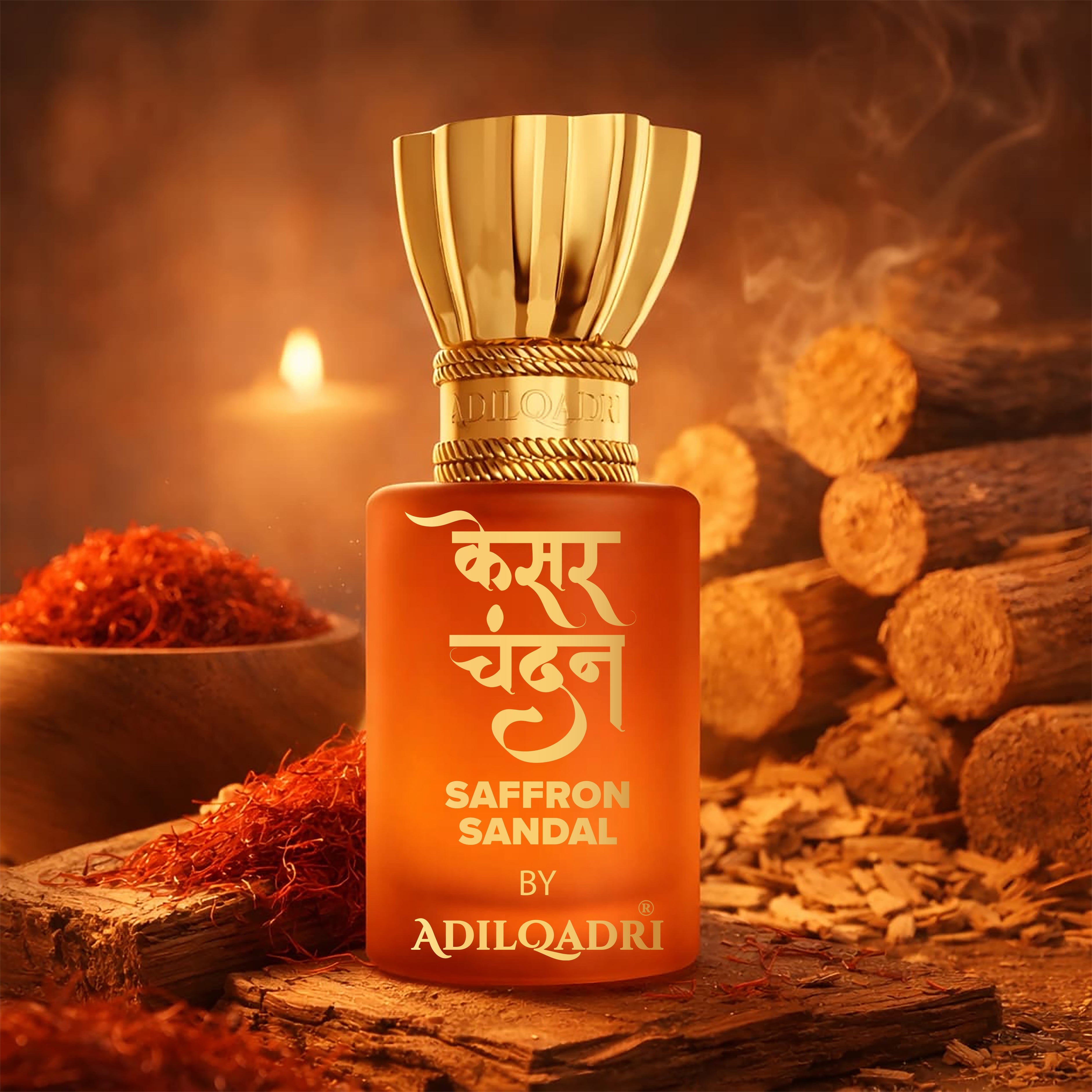 AdilQadri Kesar Chandan (Saffron Sandal) Attar Perfume 5.5 ML