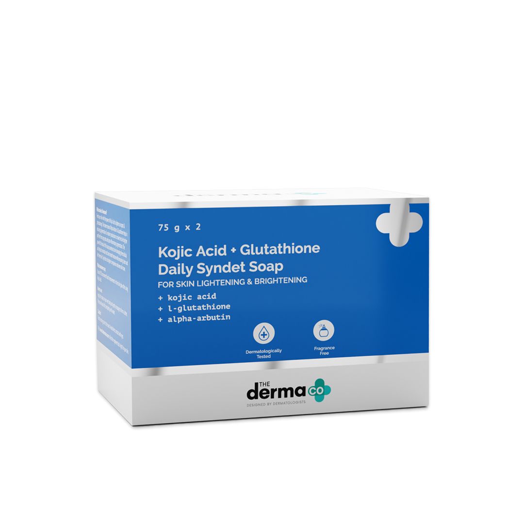 Derma Co Kojic Acid + Glutathione Daily Syndet Soap with L-Glutathione & Alpha Arbutin