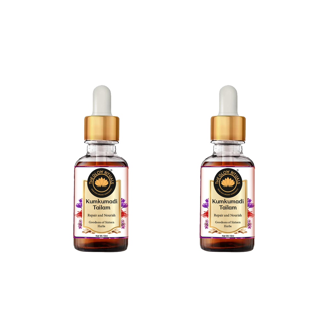 The glow rituals Kumkumadi Tailam -An Ayurvedic Preparation - 10ml (Pack Of 2)