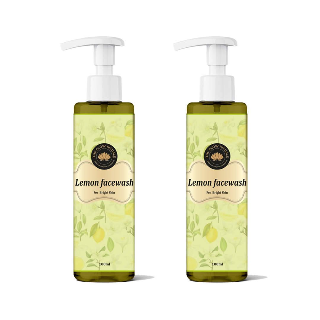 The glow rituals Lemon Face Wash - 100ml (Pack Of 2)