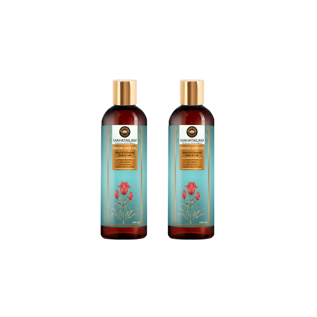 The glow rituals Mahatailam With Rosemary, Tea Tree & Hibiscus - 100ml (Pack Of 2)