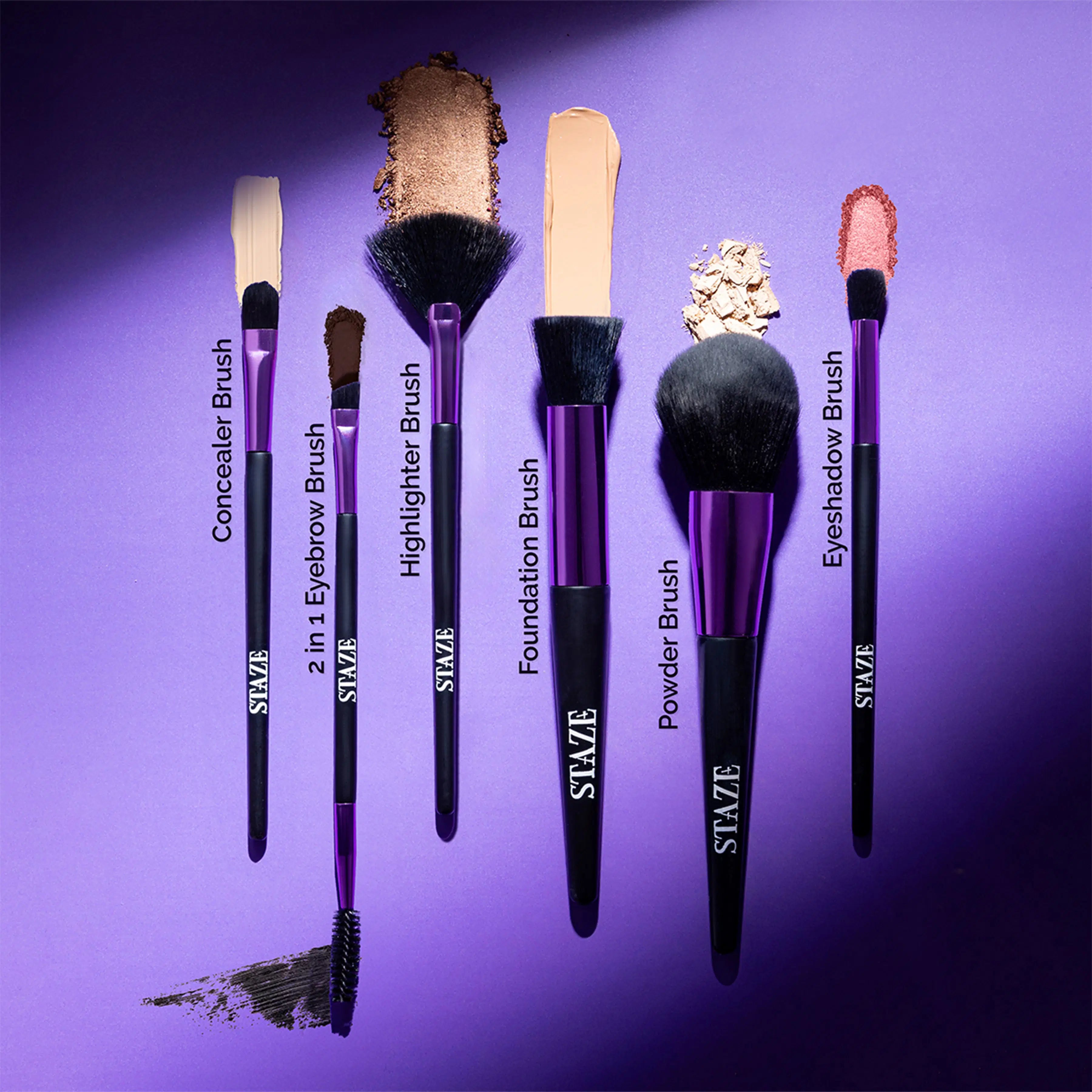 Staze Studio Finish Set of 6 Makeup Brushes