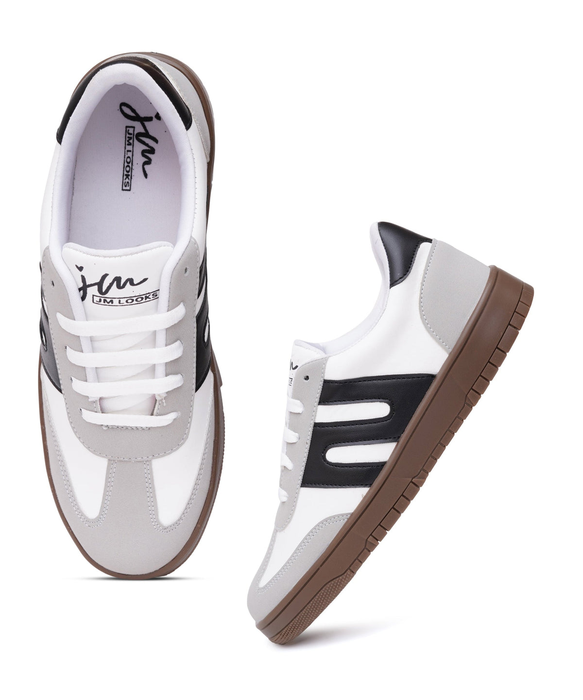 JM Looks Casual Sneakers for Women, Trendy Lace-Up Shoes with Premium Finish