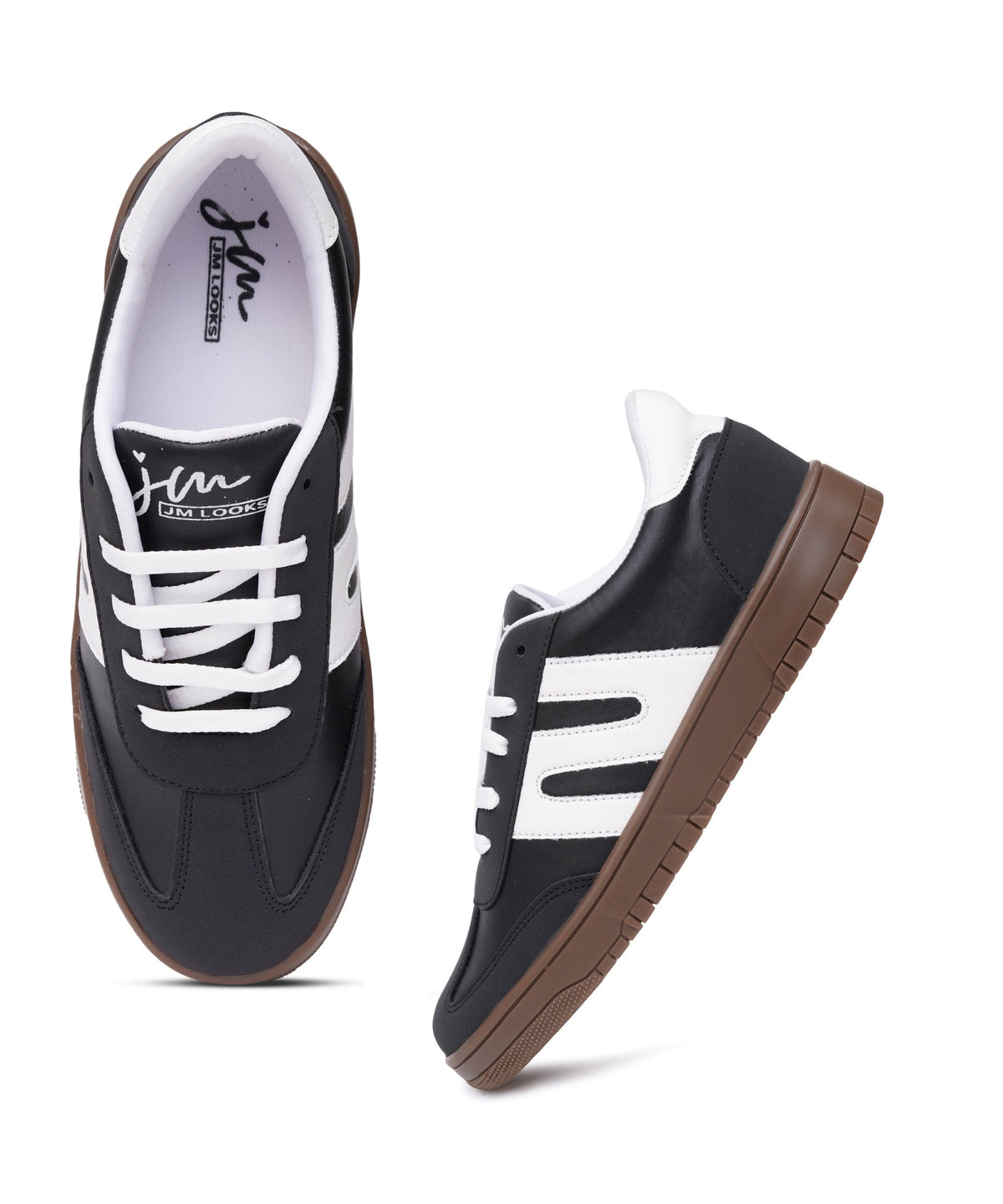 JM Looks Casual Sneakers for Women, Trendy Lace-Up Shoes with Premium Finish