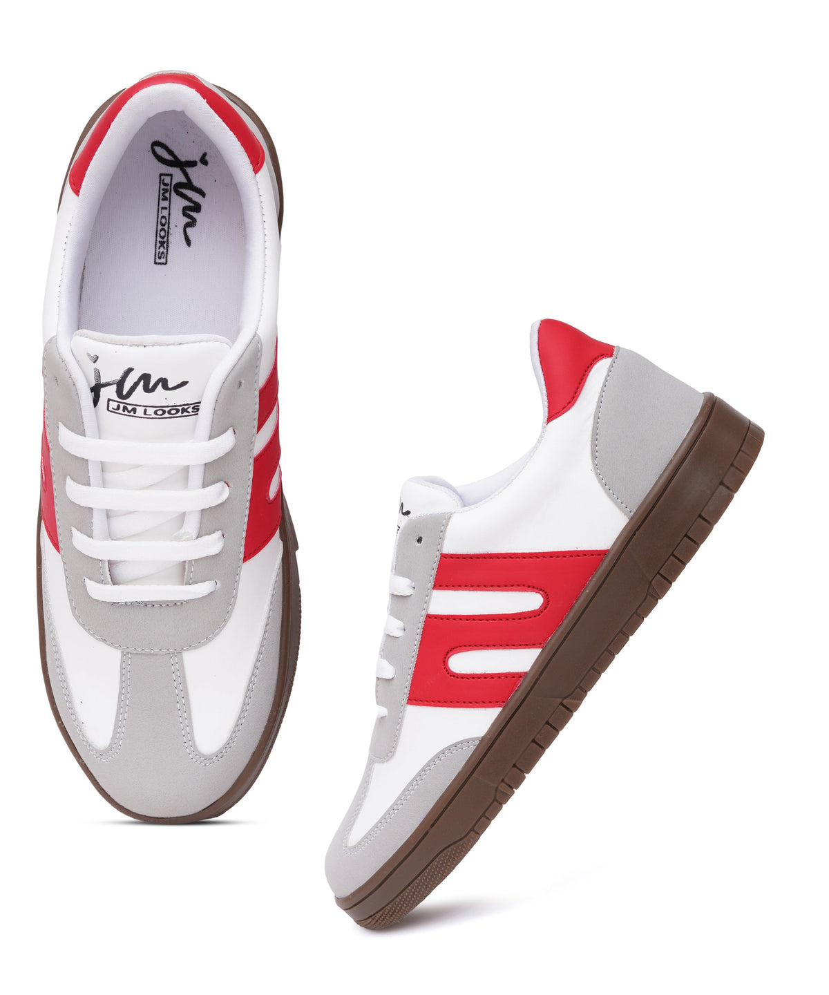 JM Looks Casual Sneakers for Women, Trendy Lace-Up Shoes with Premium Finish
