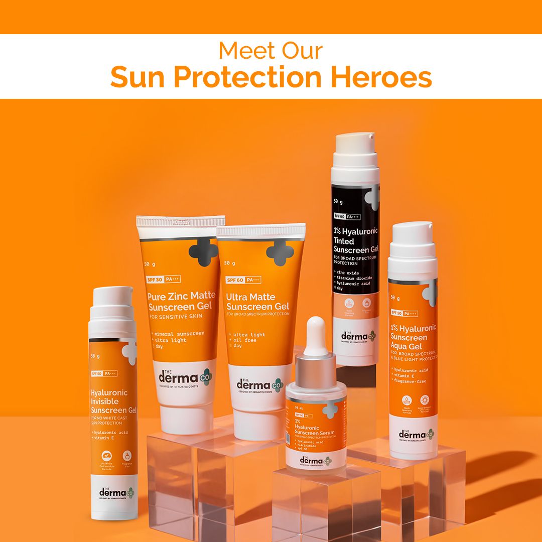 Derma Co Mattifying 100% Mineral Powder Sunscreen with SPF 50 For On The Go Broad Spectrum Protection - 4g